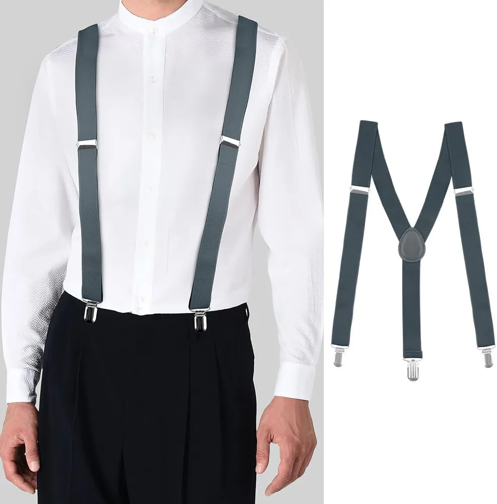 Men's Adjustable Suspenders with Elastic Straps Y-Back,Hiking Suspenders Under Clothes