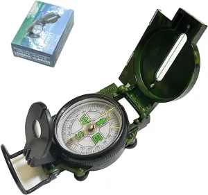 Military Grade Compass for Hiking Survival - Waterproof Durable Boy Scout Lensatic Multifunctional Outdoor Compass for Hunting Camping