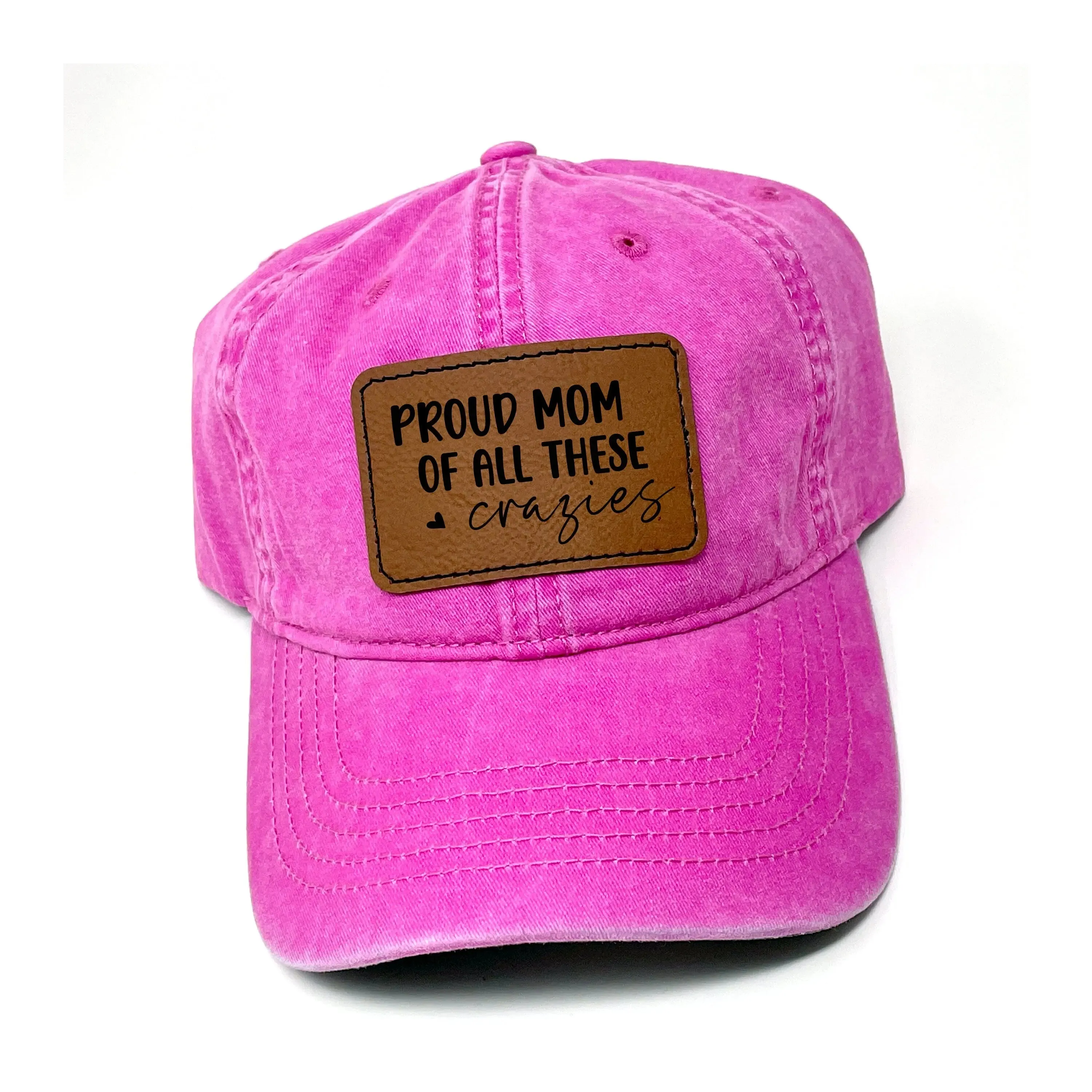 Mom Hat -  leather patch hat - Leopard Pattern trucker baseball cap - ponytail hats for women - Gift for Mom - mama hat