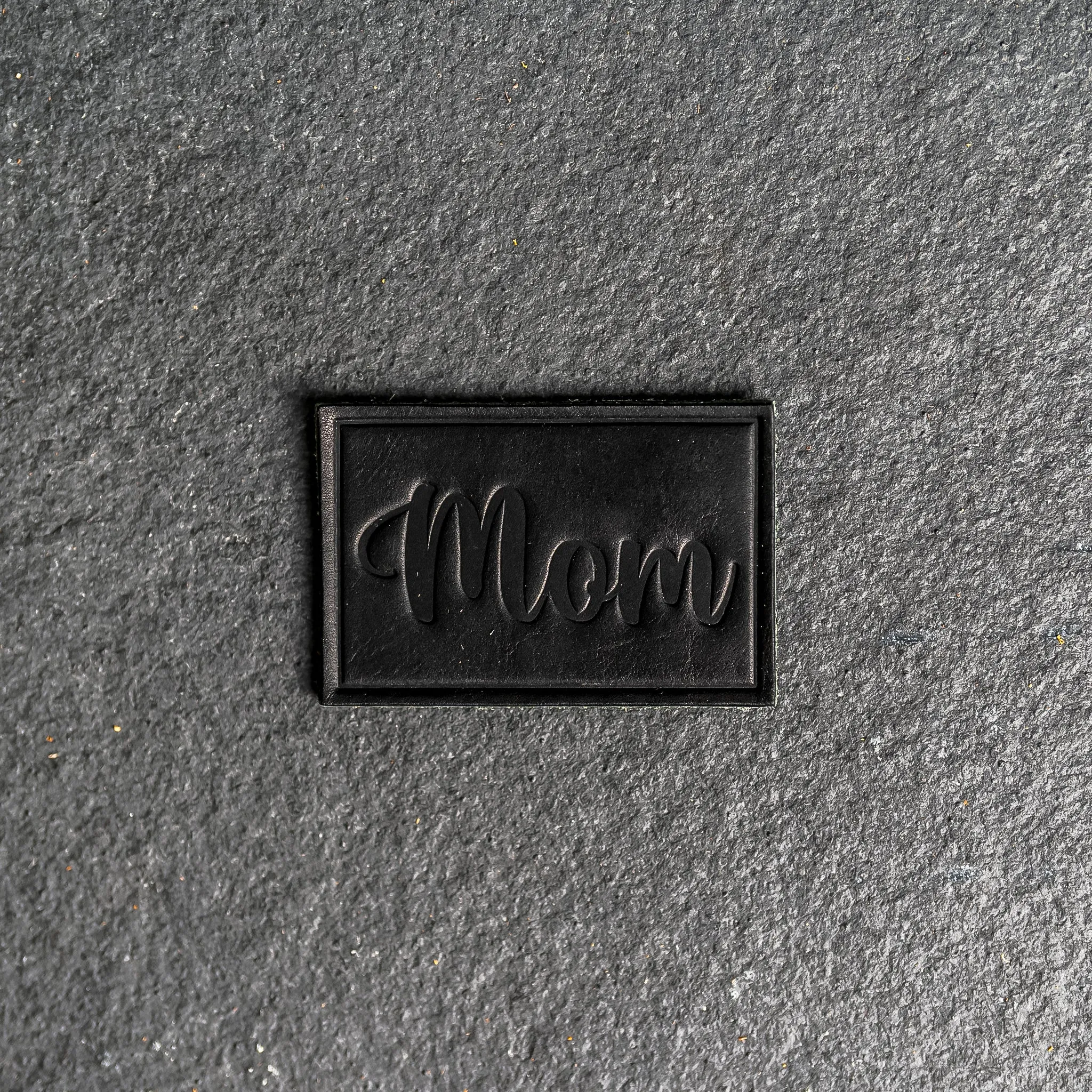 Mom Leather Patches with optional Velcro added