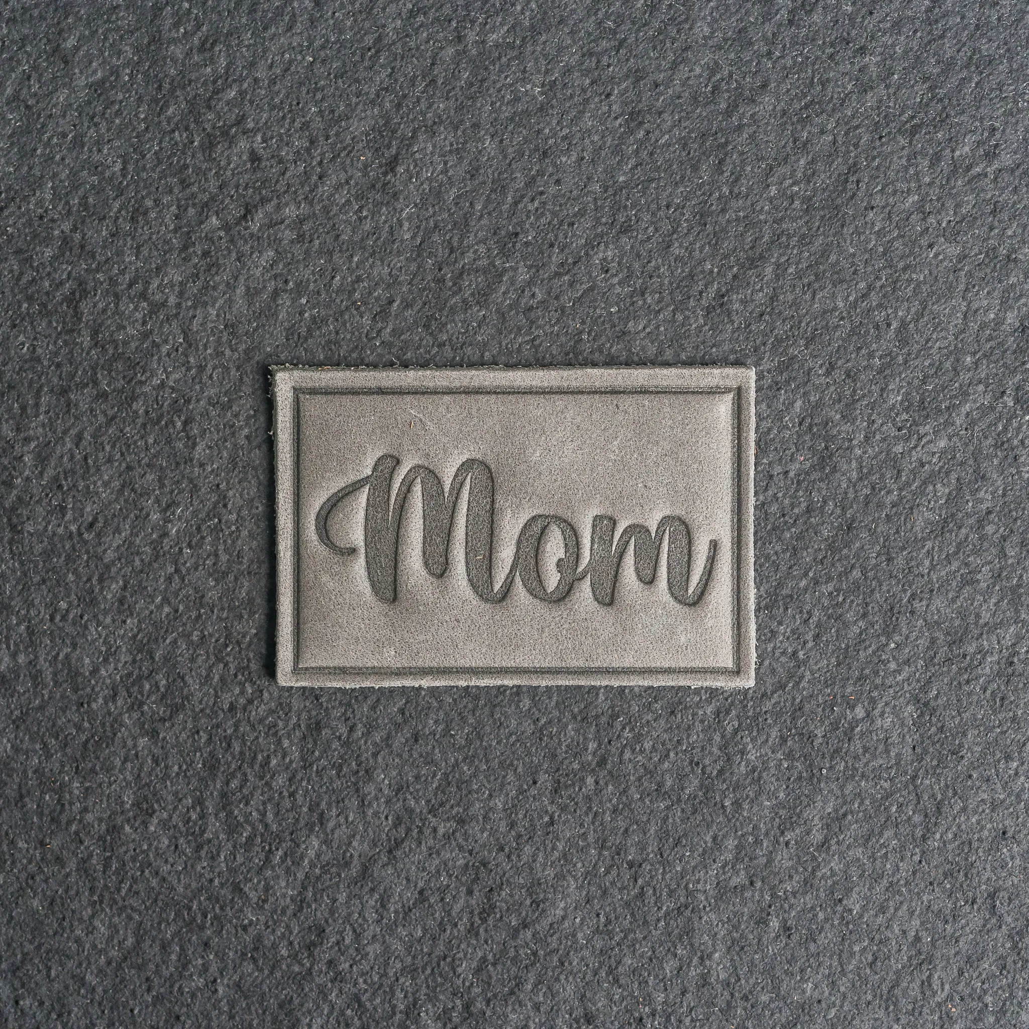 Mom Leather Patches with optional Velcro added