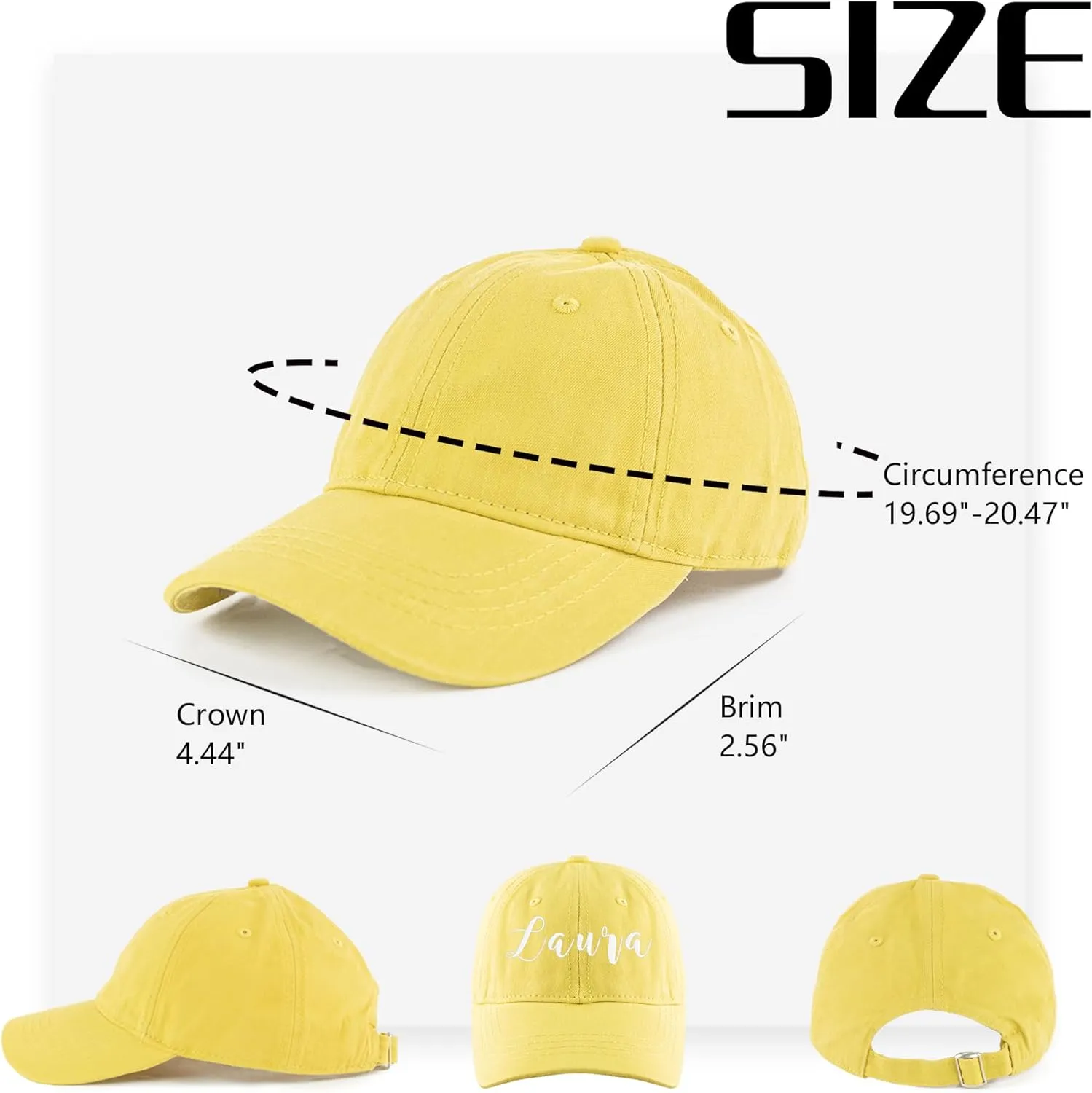 MT WORLD Toddler Baseball Hat Personalized Toddler Baseball Cap Soft Sun Hat Baby Trucker Hats for 2-6 Years Old Boys Girls