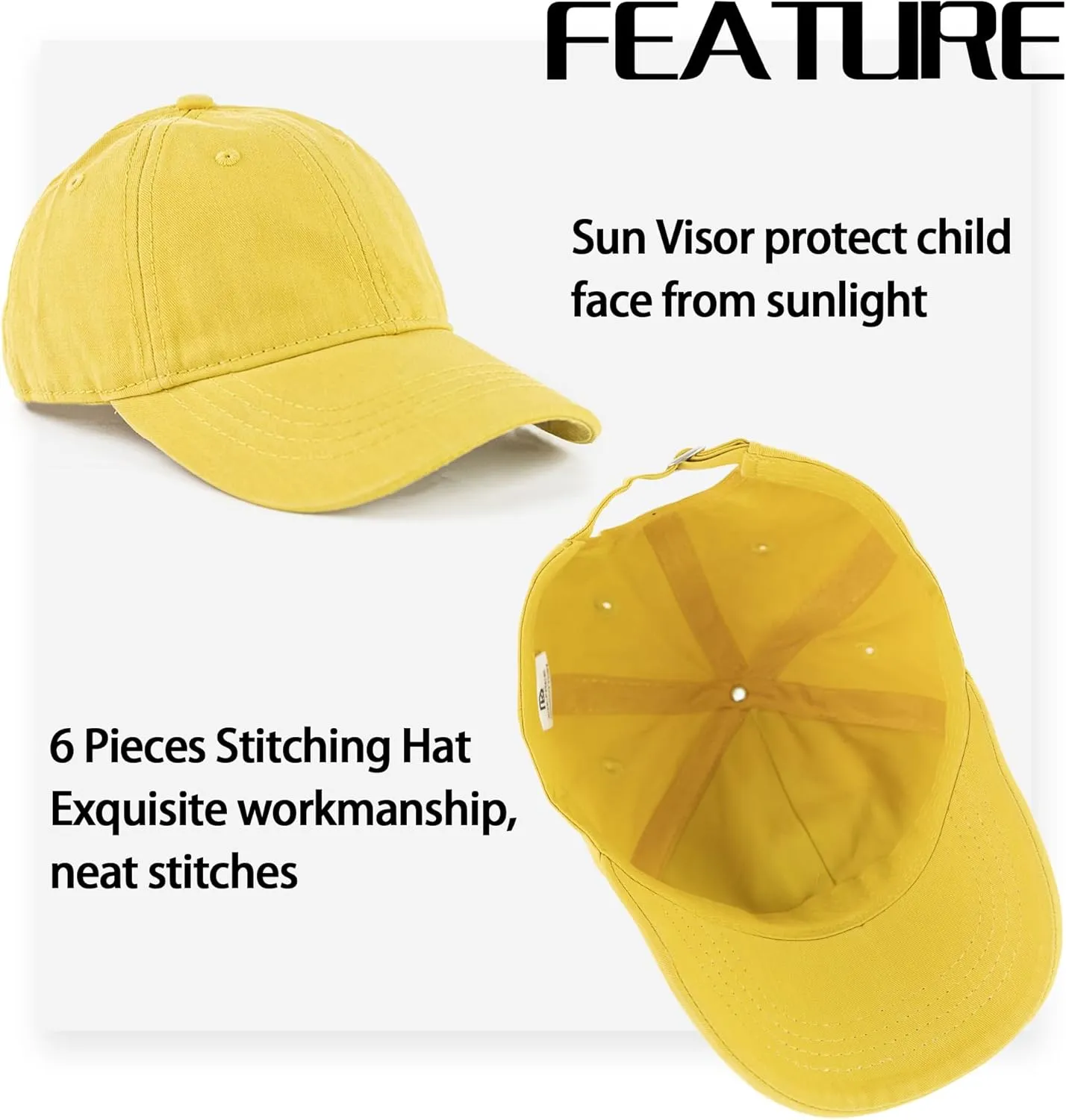 MT WORLD Toddler Baseball Hat Personalized Toddler Baseball Cap Soft Sun Hat Baby Trucker Hats for 2-6 Years Old Boys Girls