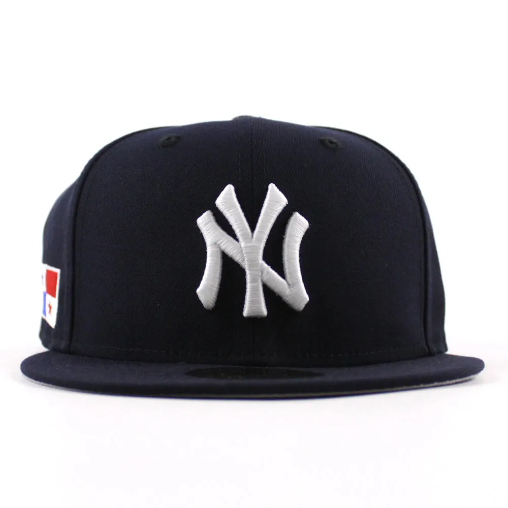New York Yankees PANAMA New Era 59Fifty Fitted Hat (Navy Gray Under Brim)