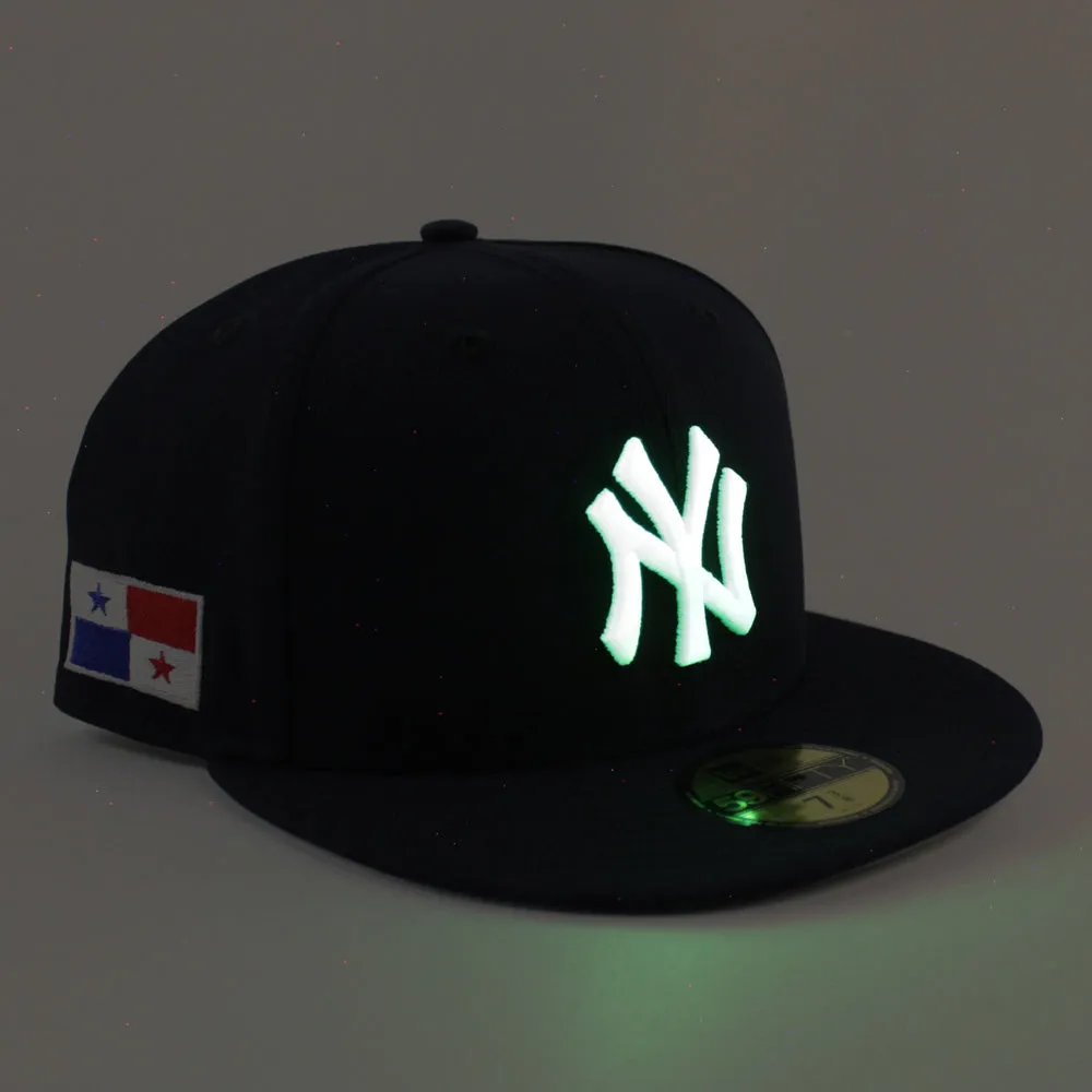 New York Yankees PANAMA New Era 59Fifty Fitted Hat (Navy Gray Under Brim)