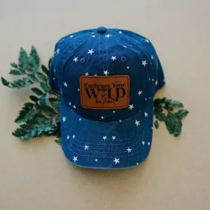 Outdoor leather patch hat Nature gifts for her Trucker baseball cap Ponytail hat hiking bachelorette gift for women camping hat