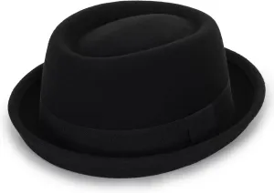 Porkpie-Hat Boater-Fedora-for Men/Women - Classic Short Brim Church Derby Fedora-Hat(Szie:S-M)