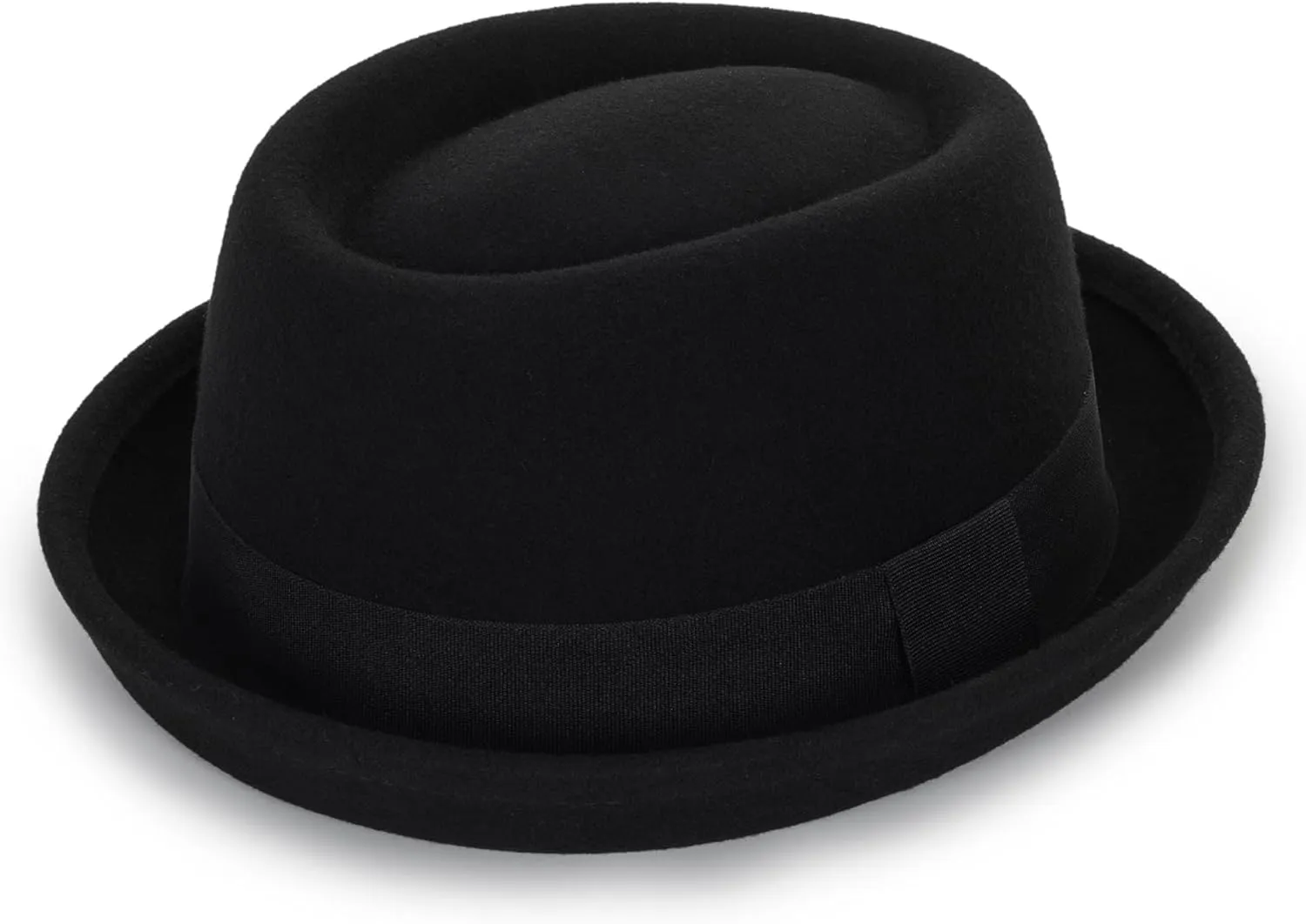 Porkpie-Hat Boater-Fedora-for Men/Women - Classic Short Brim Church Derby Fedora-Hat(Szie:S-M)