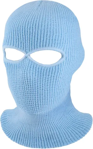 SATINIOR 2-Hole Knitted Ski Mask Full Face Mask Cover Neck Gaiter Winter Balaclava Warm Knit Beanie for Outdoor Sports
