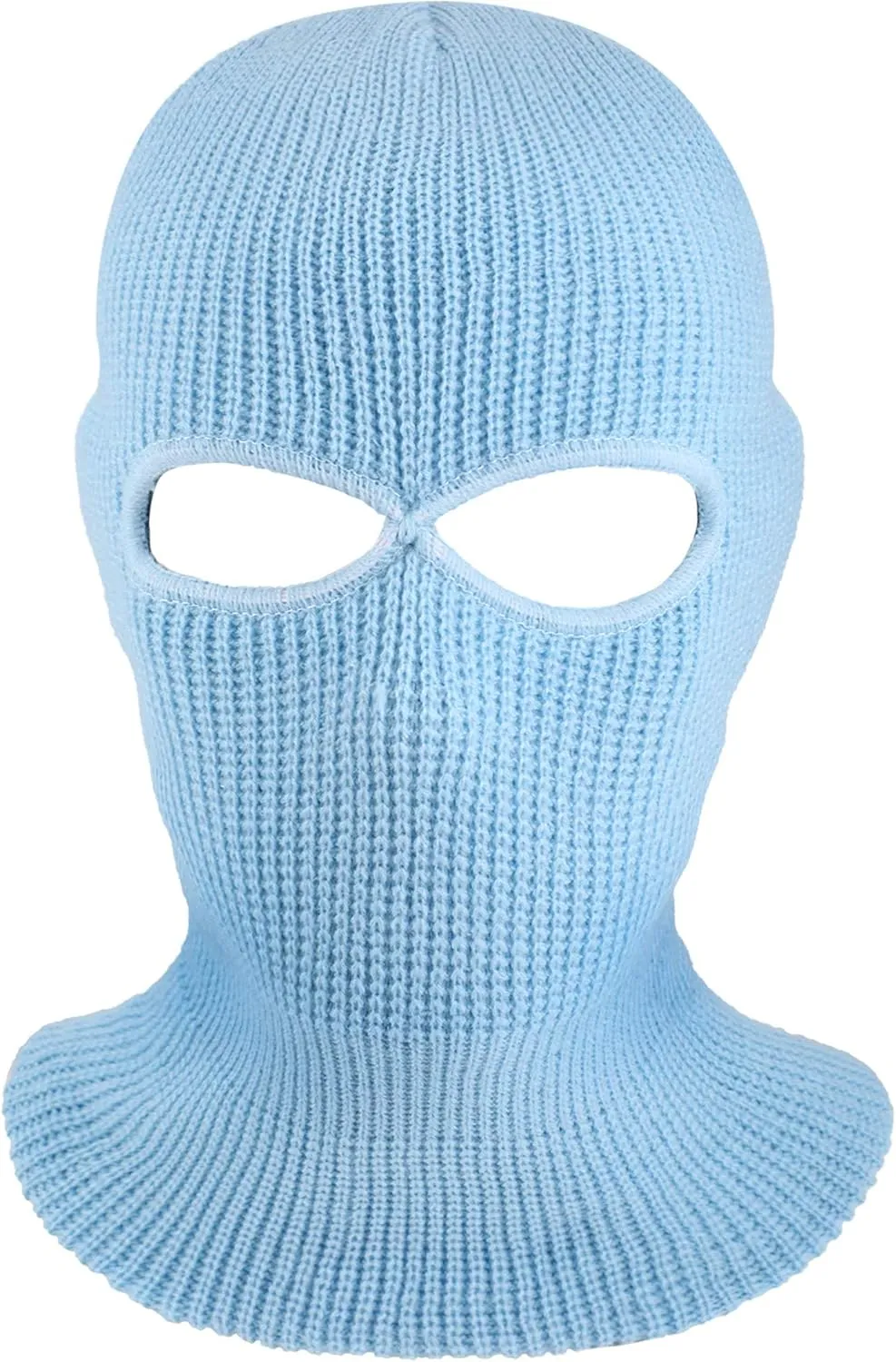 SATINIOR 2-Hole Knitted Ski Mask Full Face Mask Cover Neck Gaiter Winter Balaclava Warm Knit Beanie for Outdoor Sports