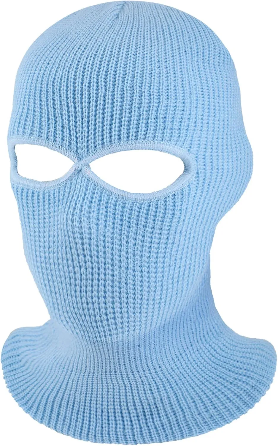 SATINIOR 2-Hole Knitted Ski Mask Full Face Mask Cover Neck Gaiter Winter Balaclava Warm Knit Beanie for Outdoor Sports