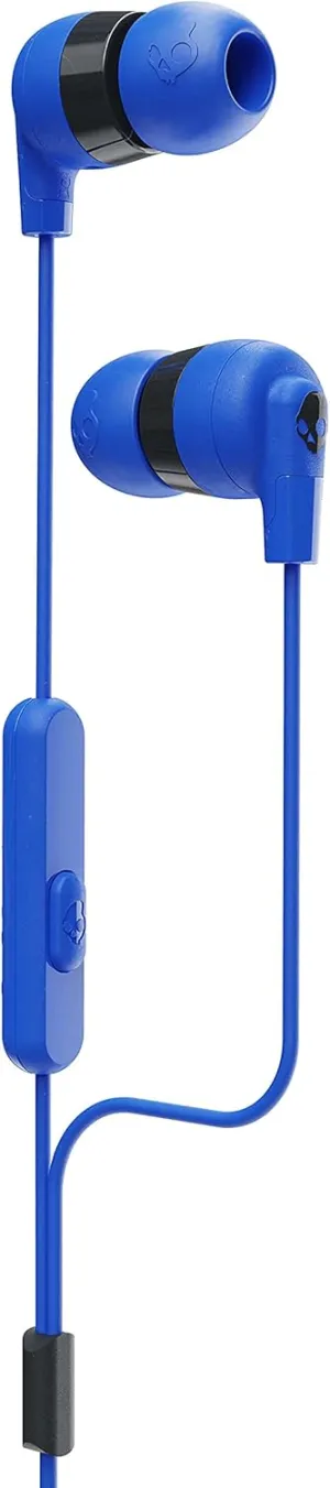 Skullcandy Inkd  Wired Earbuds with 3.5mm Plug, Noise Isolating Fit, Built-In Microphone Call and Track Control, Ear Gel Sizes Included for Custom Fit, Convenient for Travel - Cobalt Blue