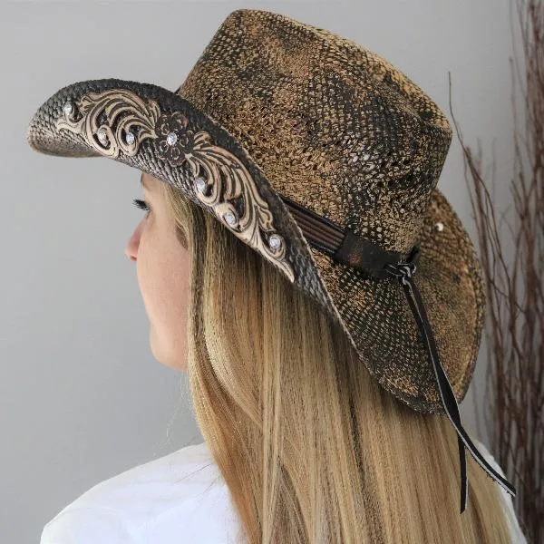 Stampede Women's Straw Western Hat - The Bittersweet