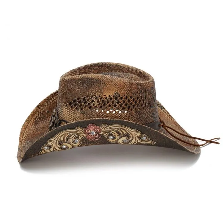 Stampede Women's Straw Western Hat - The Bittersweet