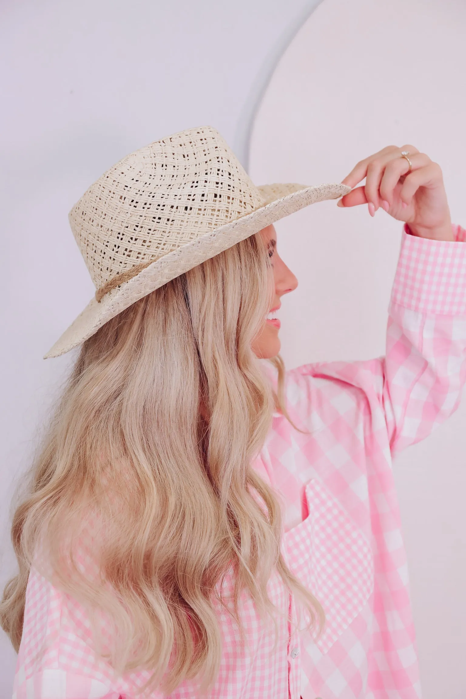Straw Woven Coastal Cowboy Hat - Ivory