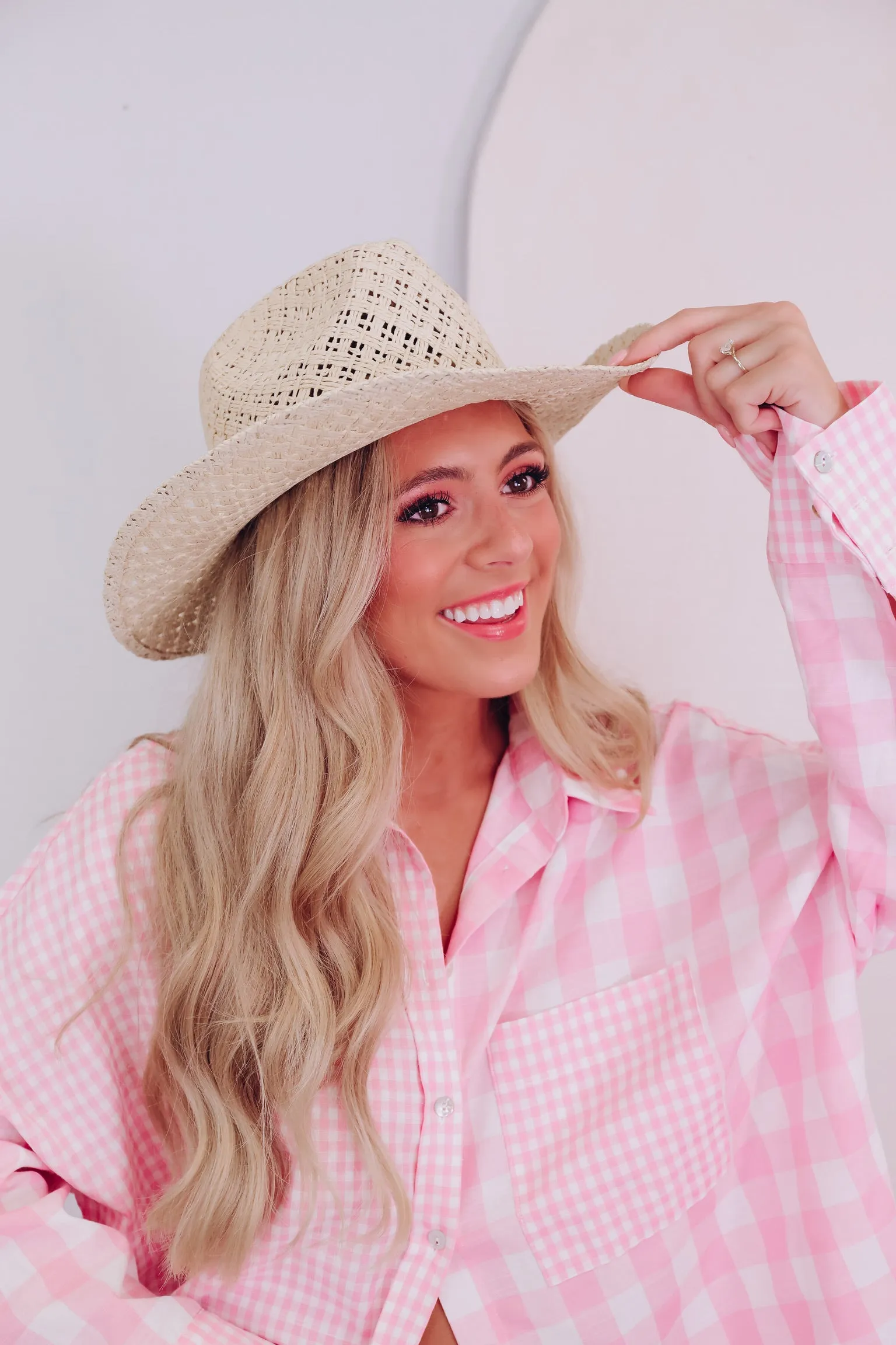 Straw Woven Coastal Cowboy Hat - Ivory