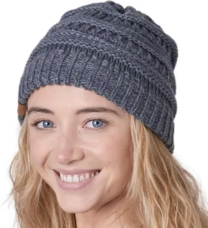 Tough Headwear Womens Winter Hat - Warm Chunky Cable Knit Beanies - Winter Beanie Hats for Women Cold Weather - Beanies Women