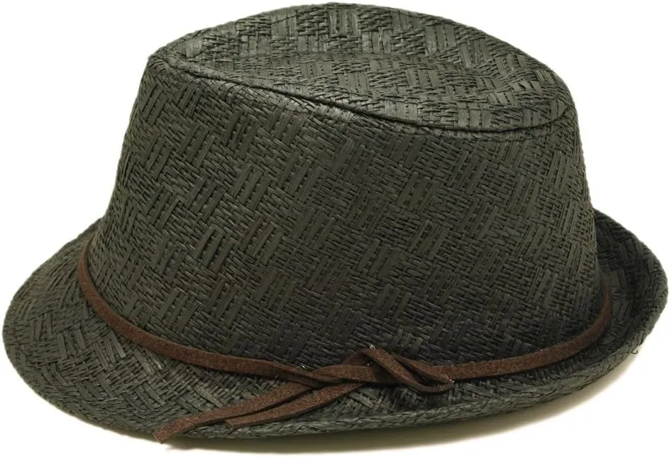 TrendsBlue Kids' (4-10) Fedora Straw Hat Available