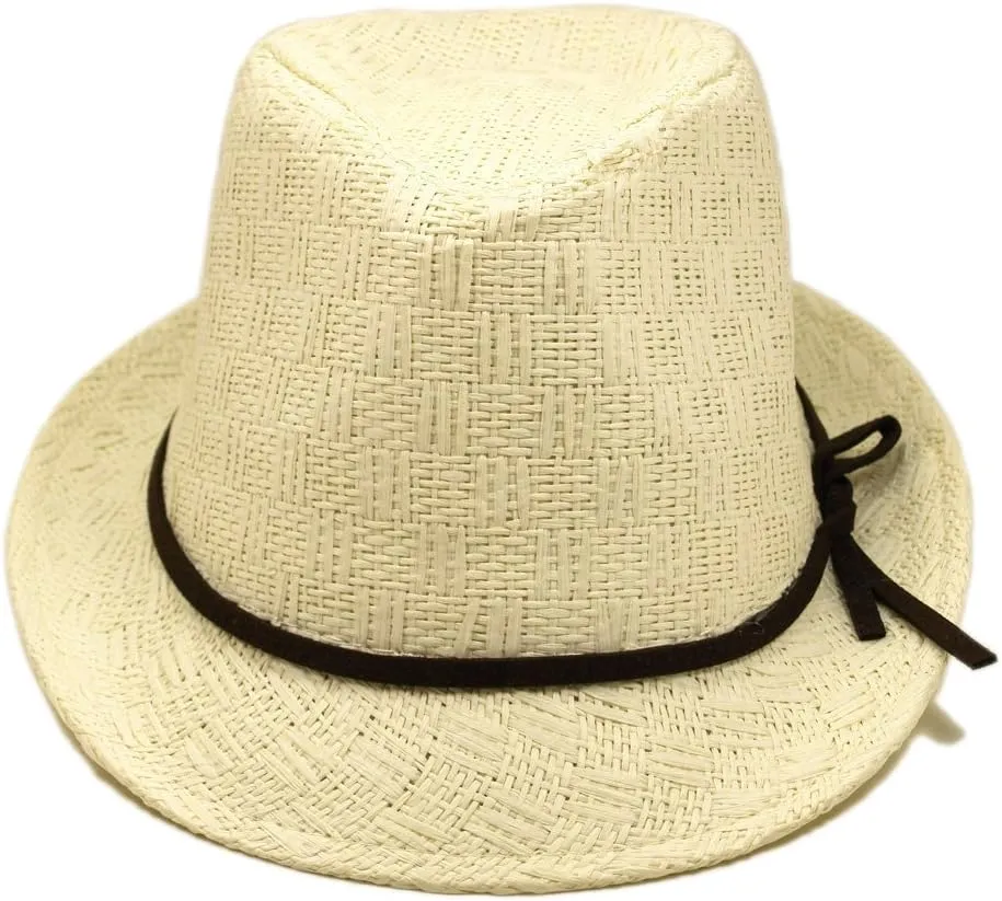 TrendsBlue Kids' (4-10) Fedora Straw Hat Available