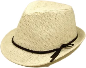 TrendsBlue Kids' (4-10) Fedora Straw Hat Available