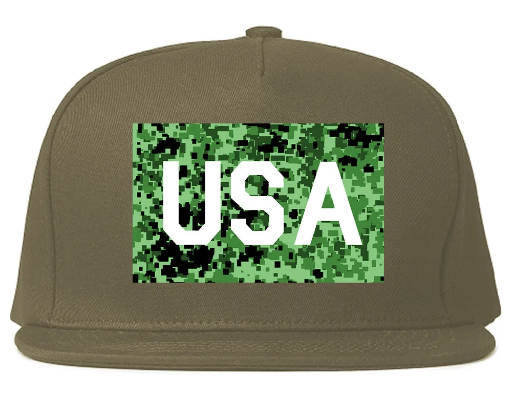 USA Digital Camo Army Mens Snapback Hat