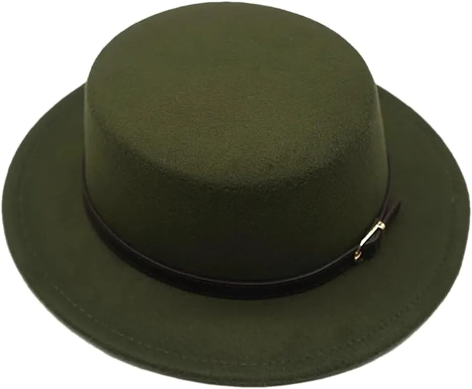 Women Men Autumn Winter Fedora Hats Multicolor Panama Flat Top Jazz Hat