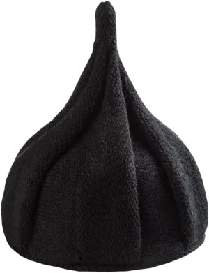 Women Winter Knitted Cone Hat Warm Skull Beanie Fashionable Hats, 2 Pack
