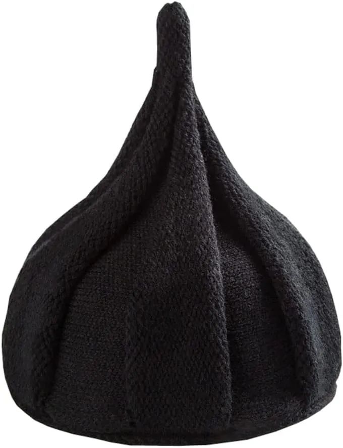 Women Winter Knitted Cone Hat Warm Skull Beanie Fashionable Hats, 2 Pack
