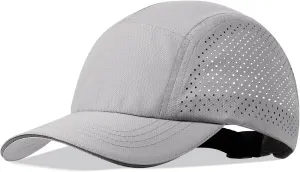 XXL Mens Quick Dry Baseball Cap Cooling Breathable Mesh Sports Cap Lightweight Run Hat with Reflective Trim